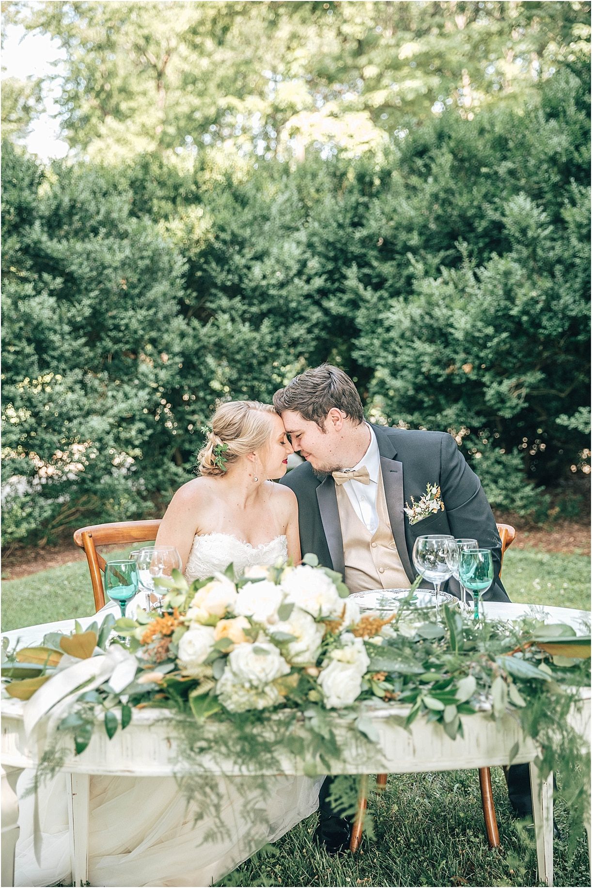 An Intimate Secret Garden Wedding in Virginia | Hill City Bride Virginia Wedding Inspiration Blog Groom Sweetheart Table