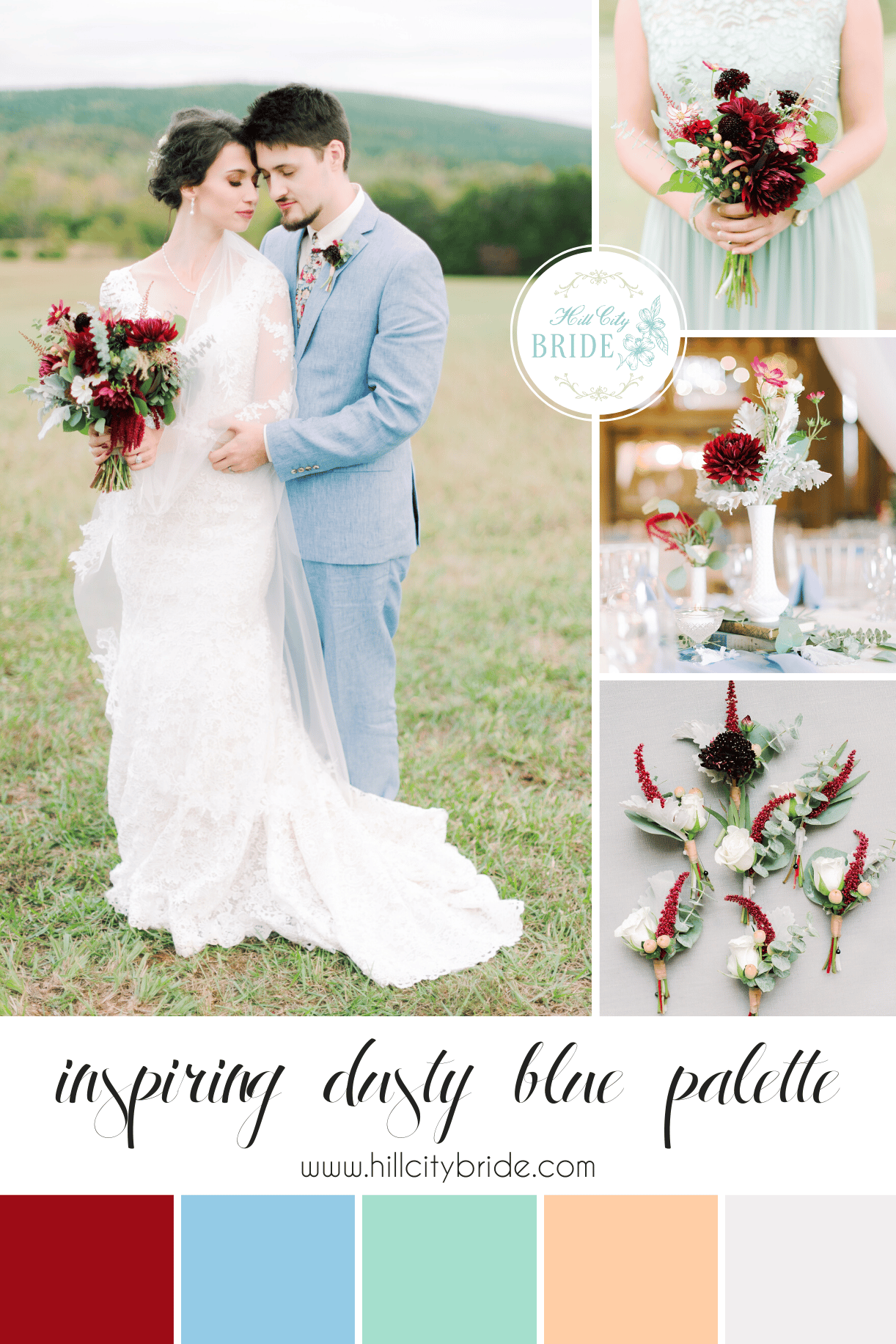Dusty Blue Wedding Color Palette | Hill City Bride Virginia Weddings Wedding Blog | Something Blue