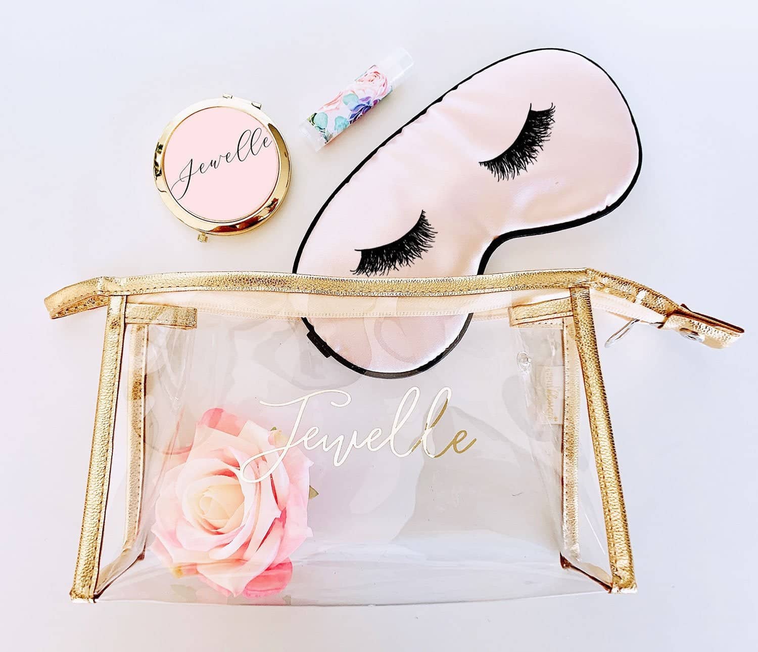 Personalized Bridesmaid Bags | Clear Makeup Bags