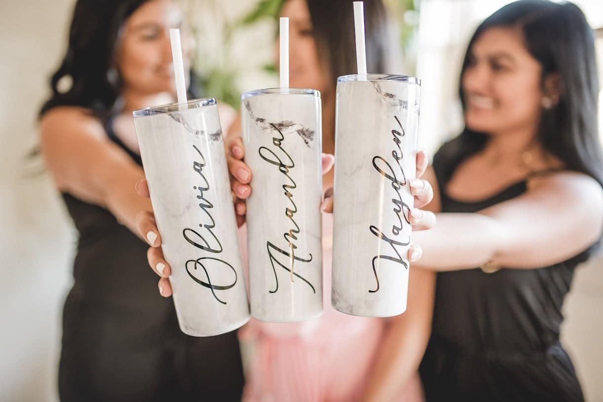 Personalized Bridesmaid Cups on Etsy | Hill City Bridal Blog