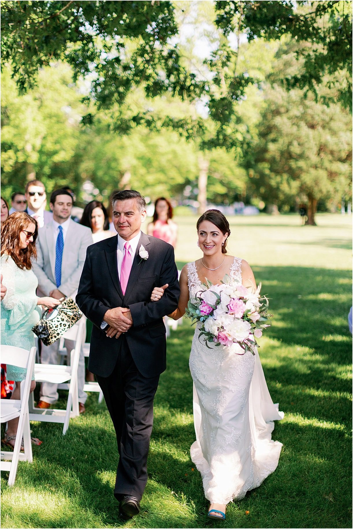 Cape Charles Wedding Venues | Blue Wedding | Hill City Bride Virginia Weddings Blog | Father Walking Bride Down Aisle