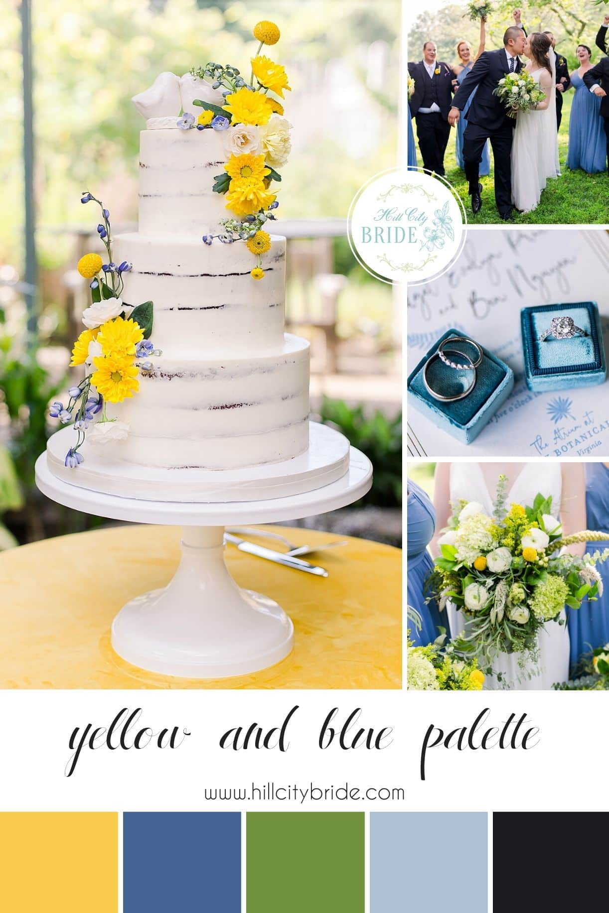 Blue and Yellow Wedding Color Schemes | Hill City Bride