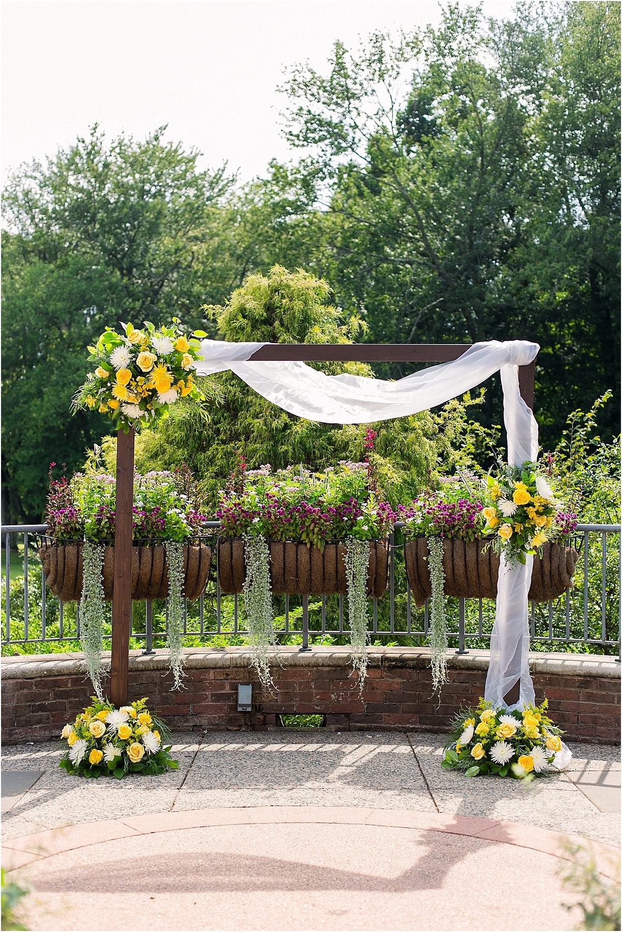 Light Blue and Yellow Wedding | Hill City Bride Wedding Blog Ceremony Arch