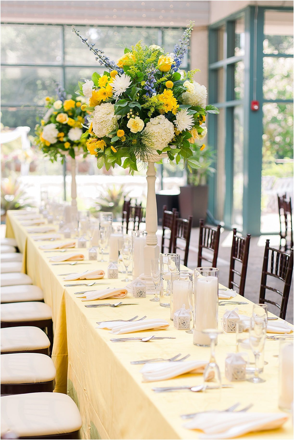 Light Blue and Yellow Wedding | Hill City Bride Wedding Blog Reception