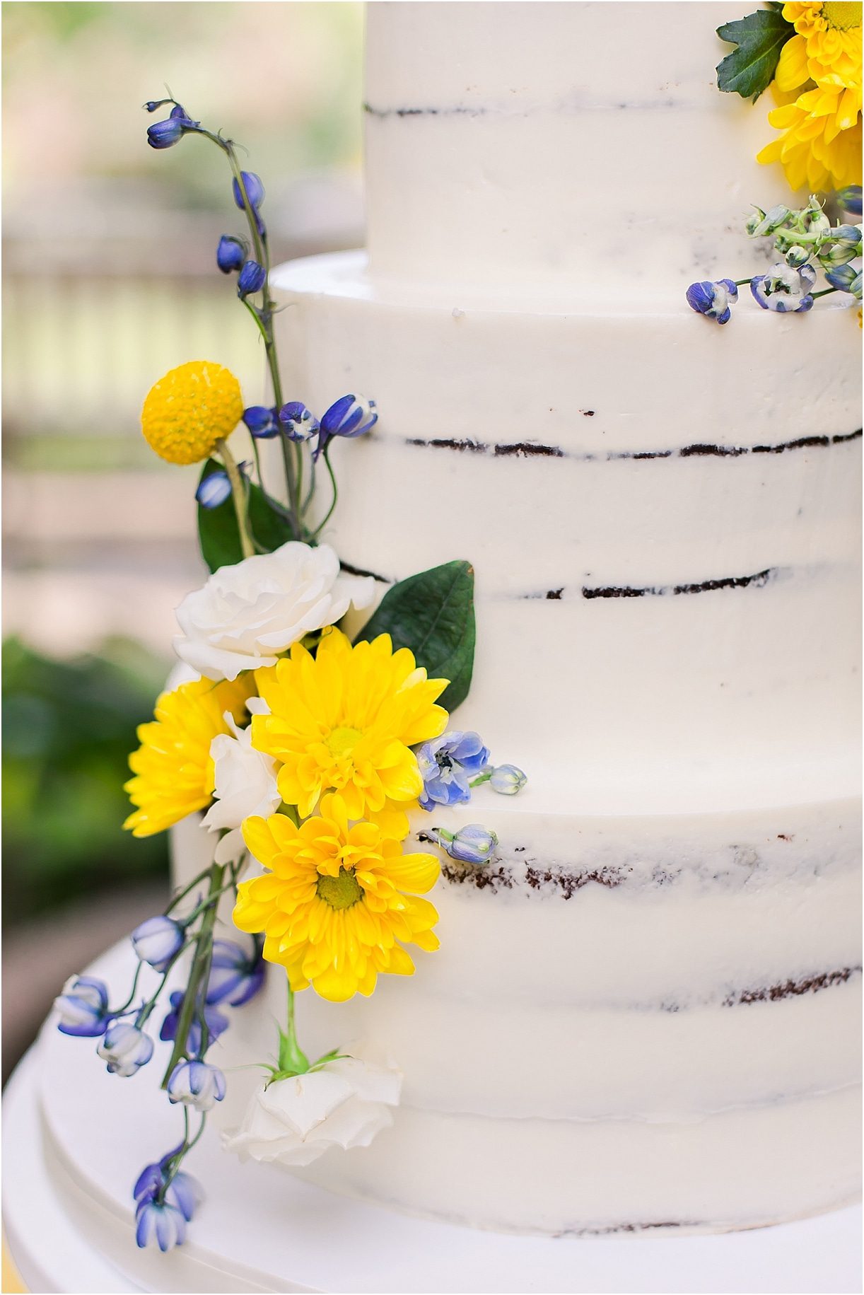Light Blue and Yellow Wedding | Hill City Bride Wedding Blog Cake