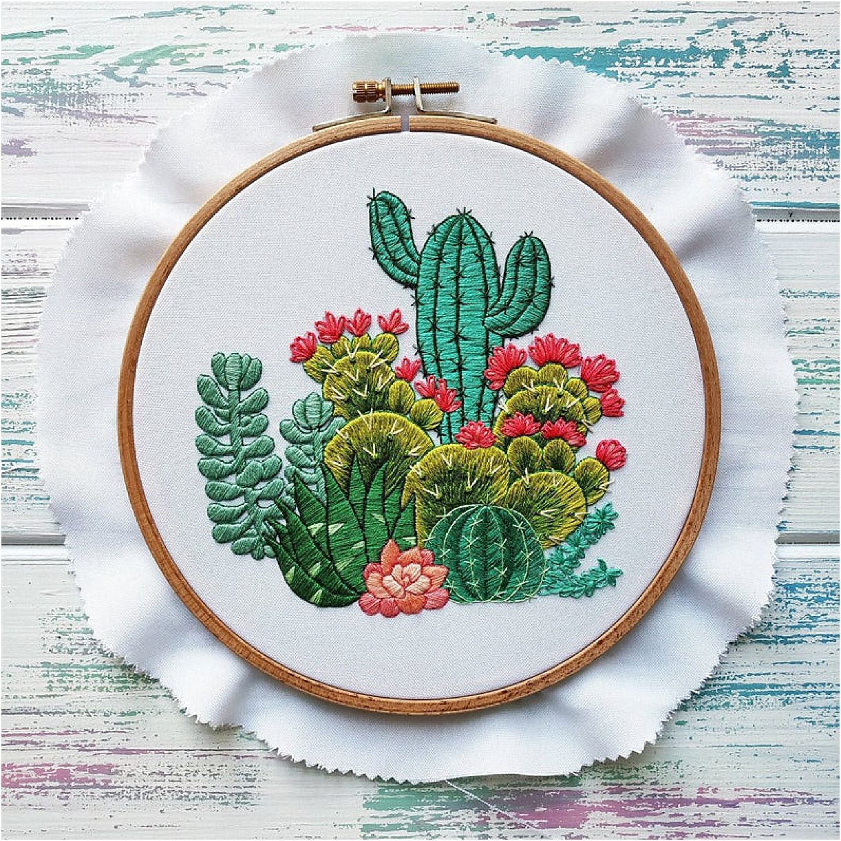 12 DIY Embroidery Designs for Your New Home | Hill City Bride Virginia Weddings Cacti