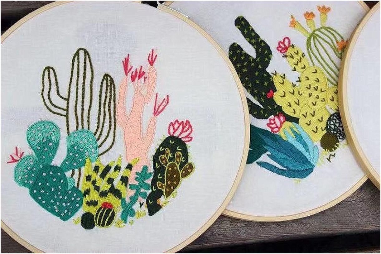 12 DIY Embroidery Designs for Your New Home | Hill City Bride Virginia Weddings Cactus