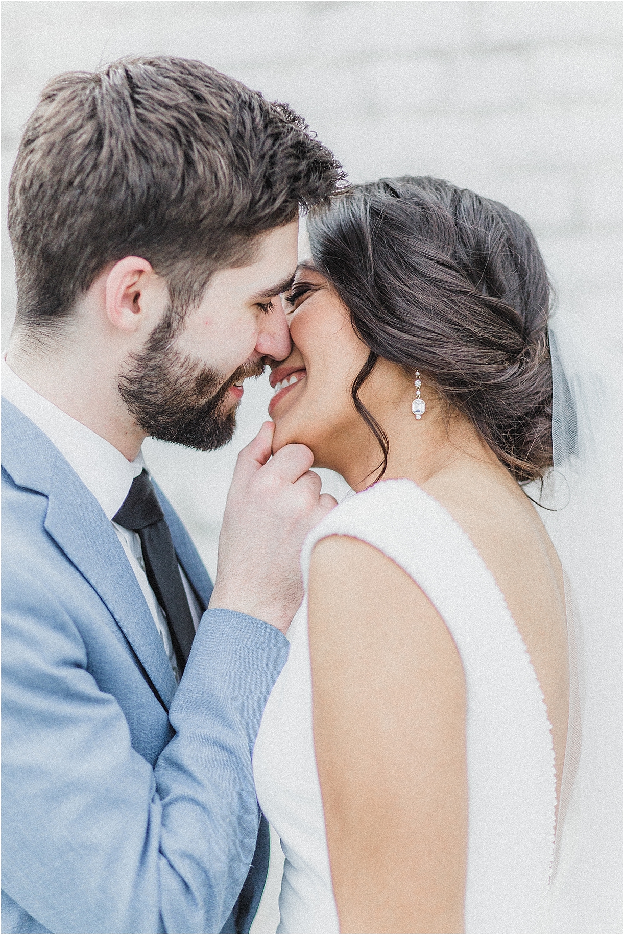 Intimate White Wedding During Coronavirus | Hill City Bride Virginia Weddings Kiss