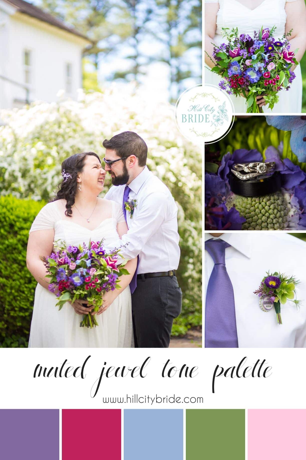 Muted Jewel Tone Wedding | Purple Wedding Color Palette | Hill City Bride Virginia Weddings