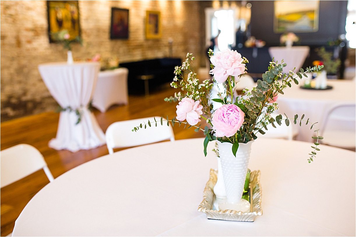 Breakfast Wedding Reception with Beautiful Belgian Waffle Cakes | Hill City Bride Virginia Wedding Blog Reception Decor