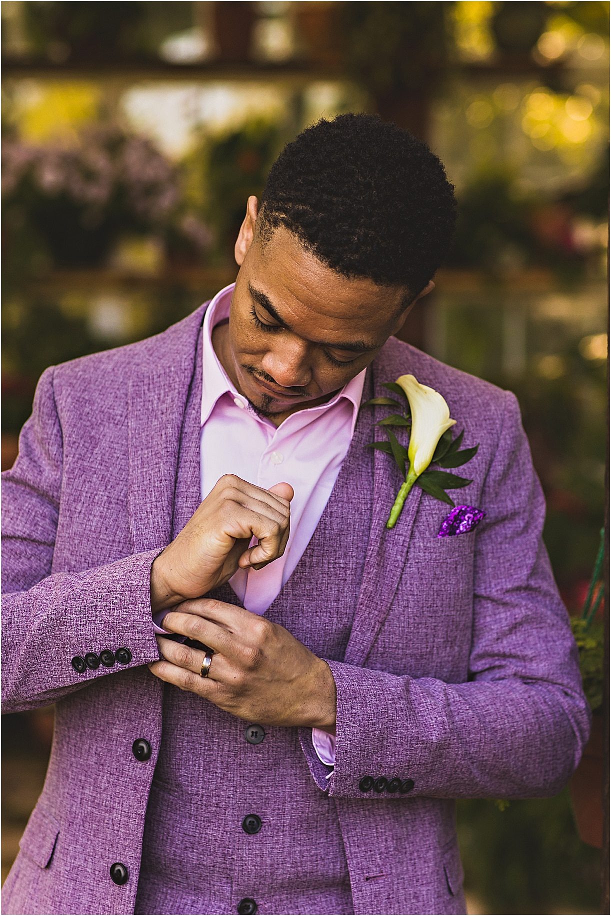 Purple Wedding Virginia Greenhouse | Lynchburg | Hill City Bride Wedding Blog | Purple Suit Groom