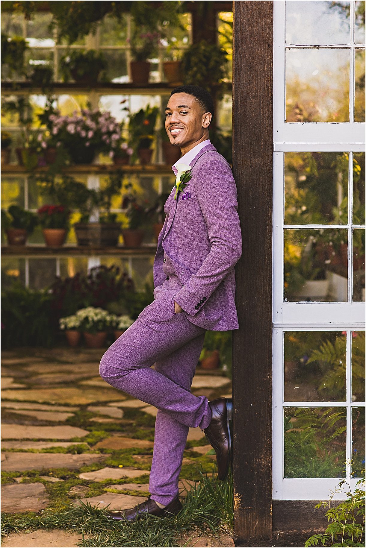 Purple Wedding Virginia Greenhouse | Lynchburg | Hill City Bride Wedding Blog | Purple Suit Groom