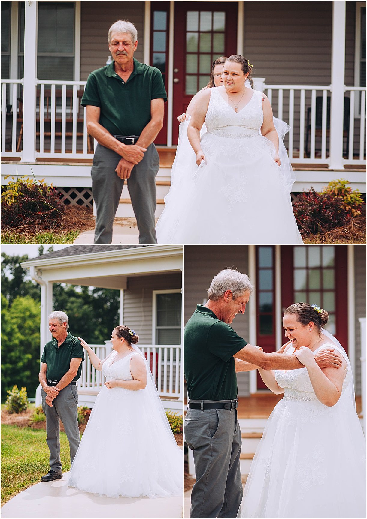 Backyard Wedding | Hill City Bride Virginia Wedding Blog | Interracial Wedding Father Dad First Look