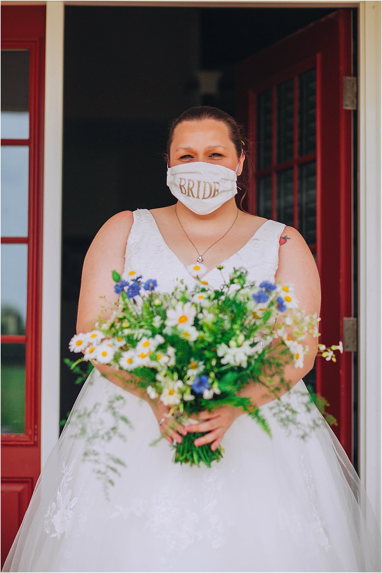 Backyard Wedding | Hill City Bride Virginia Wedding Blog | Interracial Wedding Mask