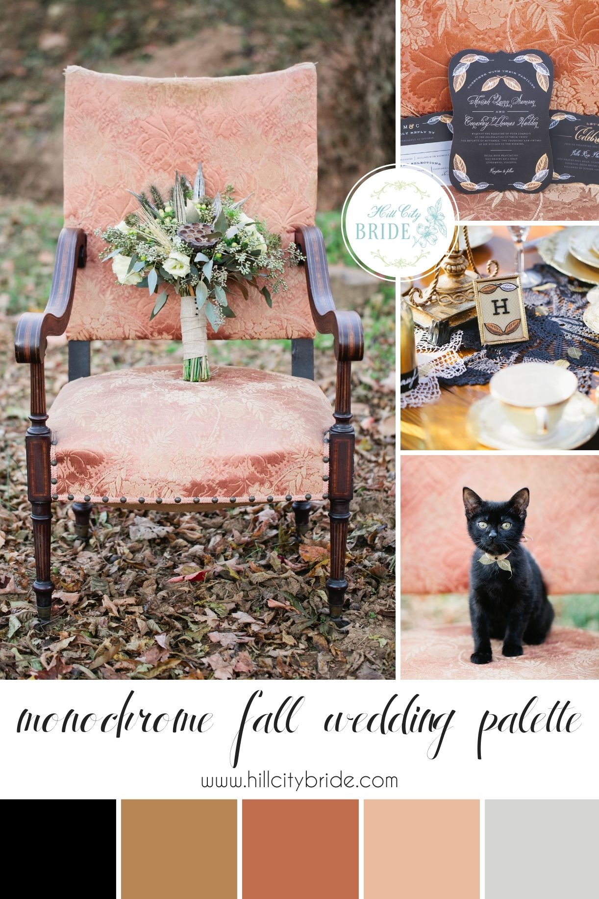 Monochromatic Fall Wedding Colors | Autumn Wedding Colors
