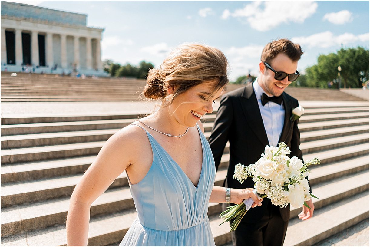 Lincoln Memorial Steps | Micro Wedding DC | Pop Up Wedding DC | Hill City Bride Virginia Wedding Blog