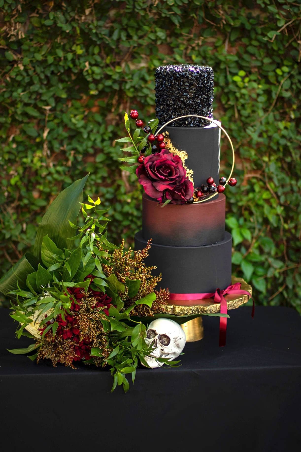 Gothic Wedding Cake | Goth Wedding Cake | Halloween Wedding Cake