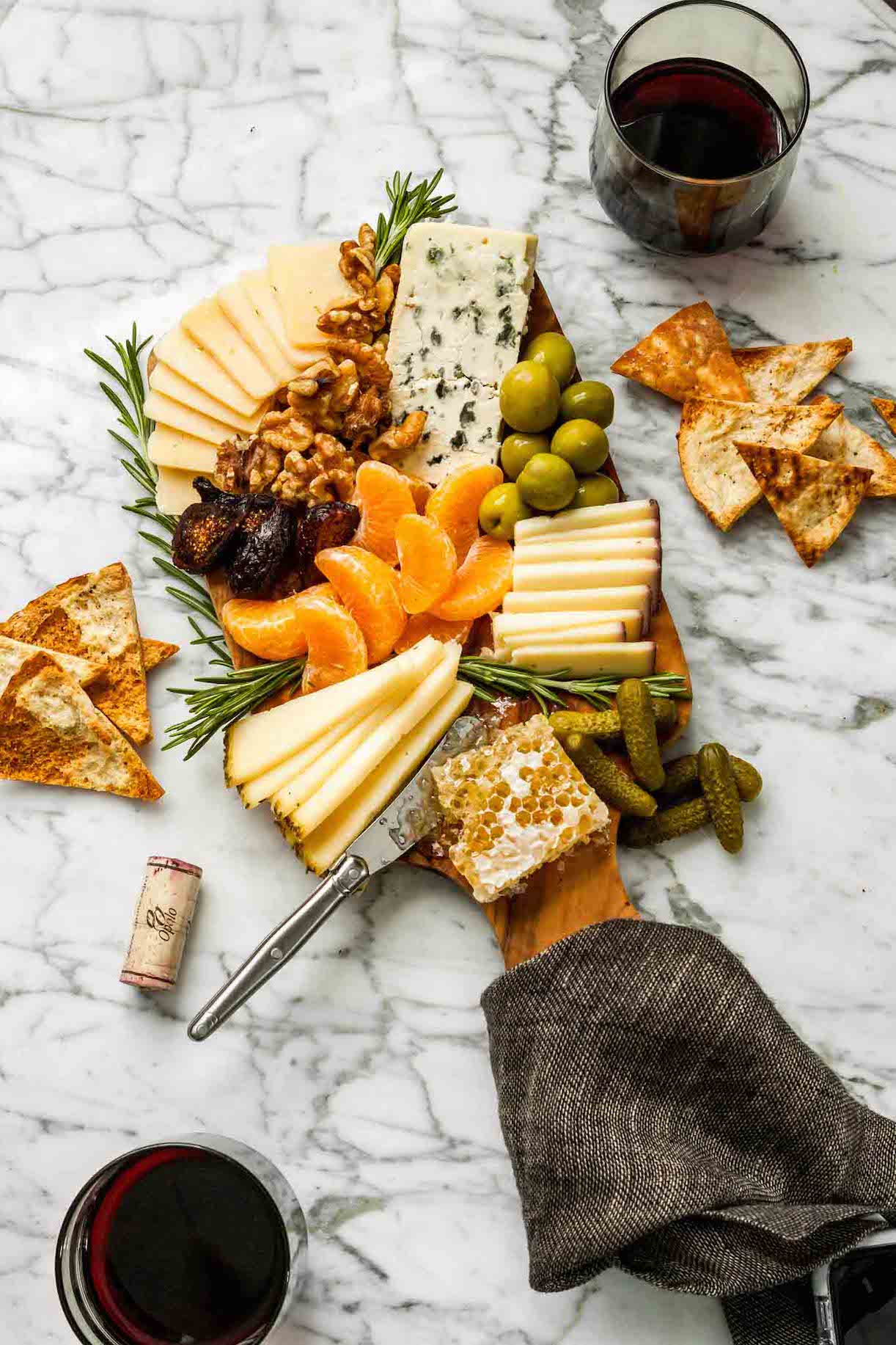 Winter Date Night Cheese Board with Honeycomb