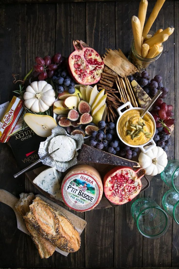 Fall Autumn Vegetarian Cheese Platter