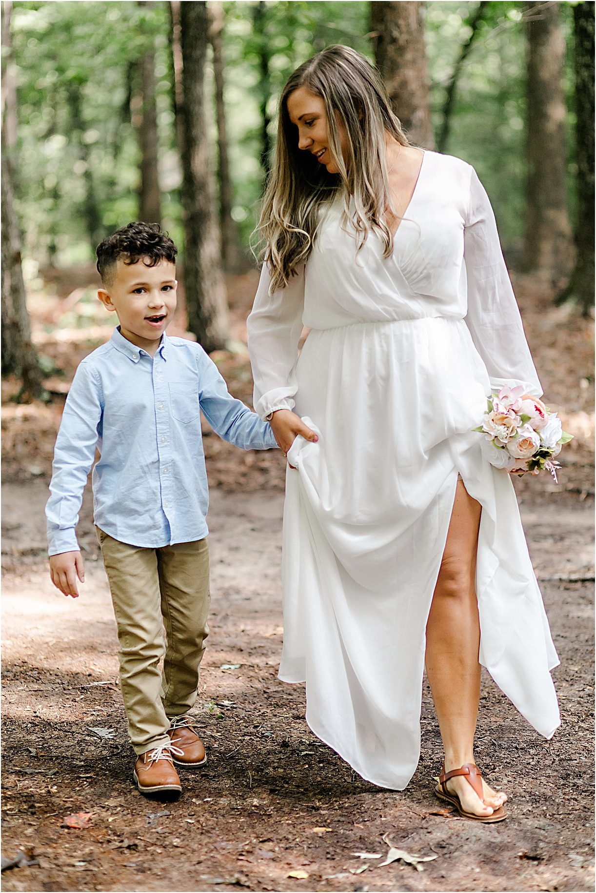 Bride with Ring Bearer Son