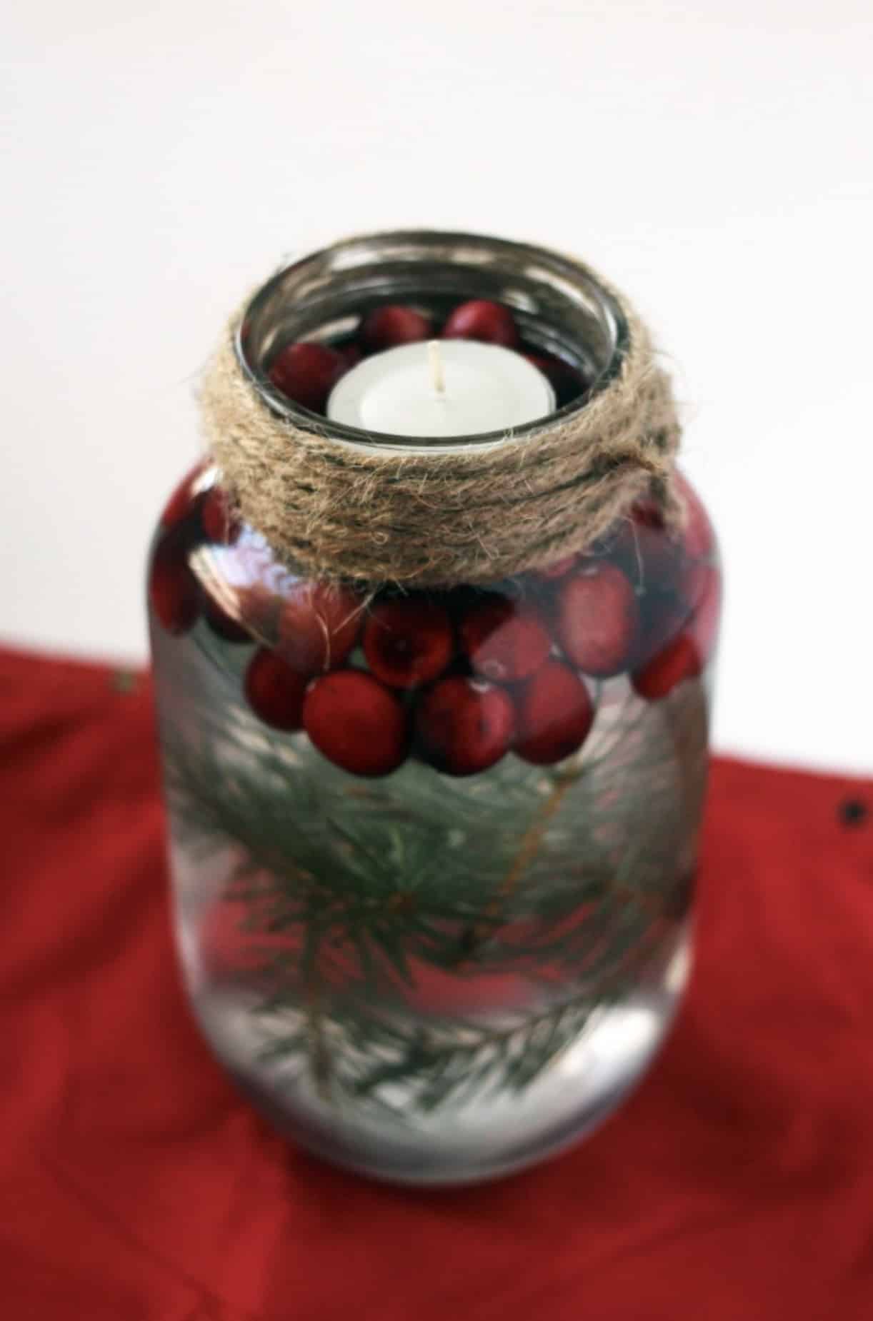 Christmas Table Centerpiece Ideas Floating Candle Wedding Cranberry