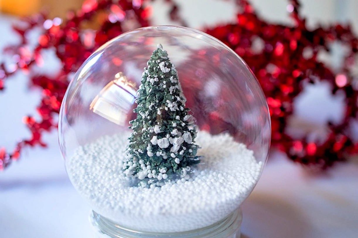 DIY Snow Globe Craft for Christmas Table Setting Ideas