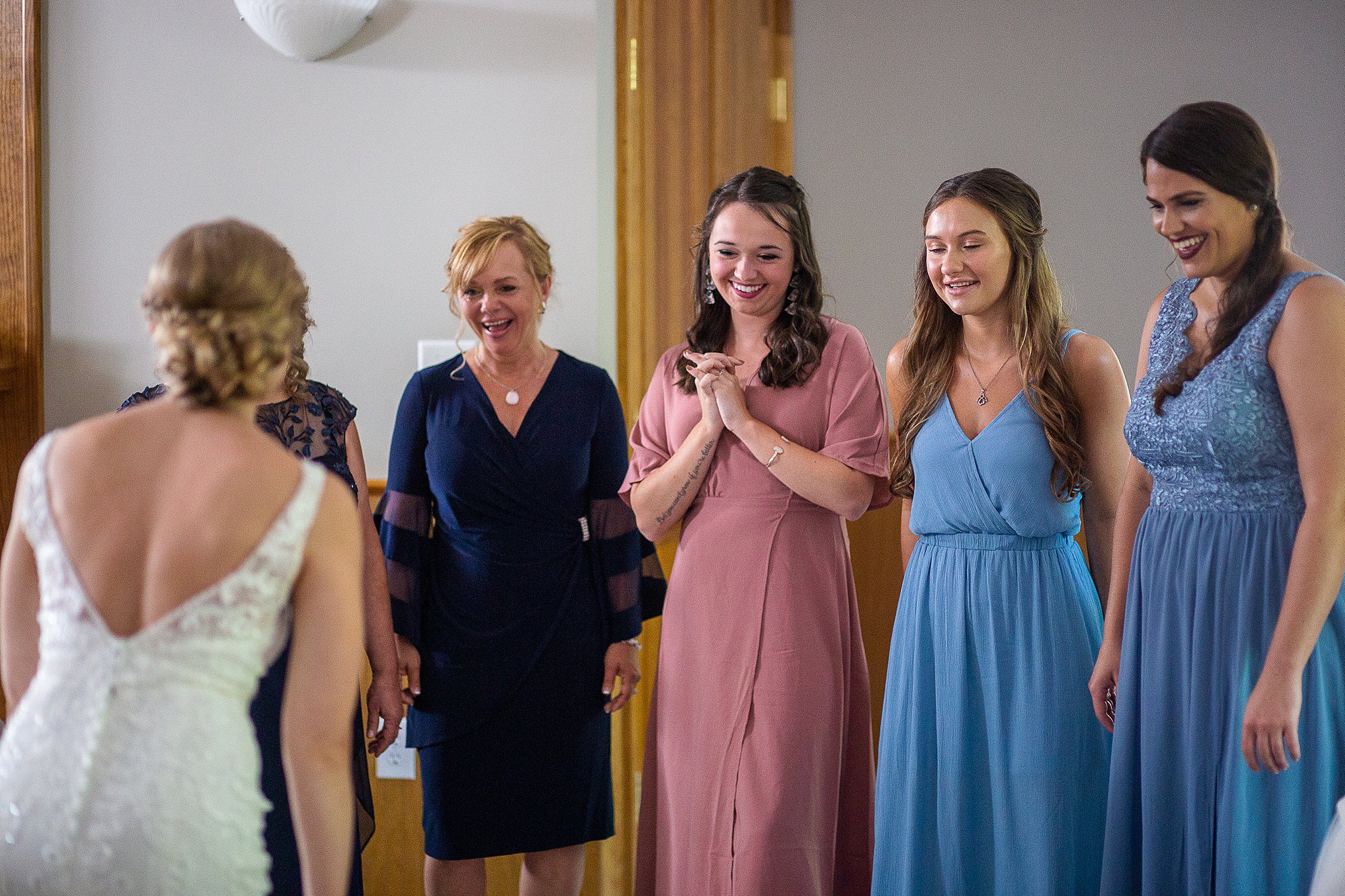 Micro Wedding at Airbnb Wedding Venues Virginia Richmond First Look Bridesmaids