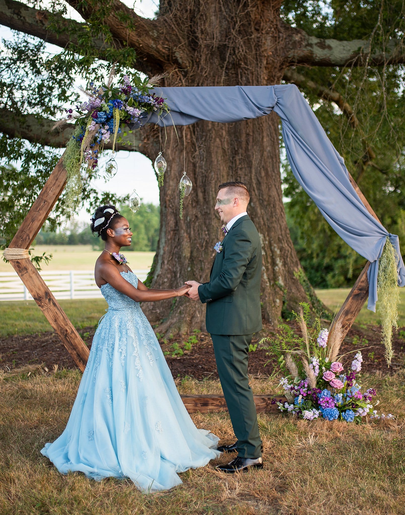 Pastel Wedding Colors | Purple and Blue Wedding Ideas Ceremony