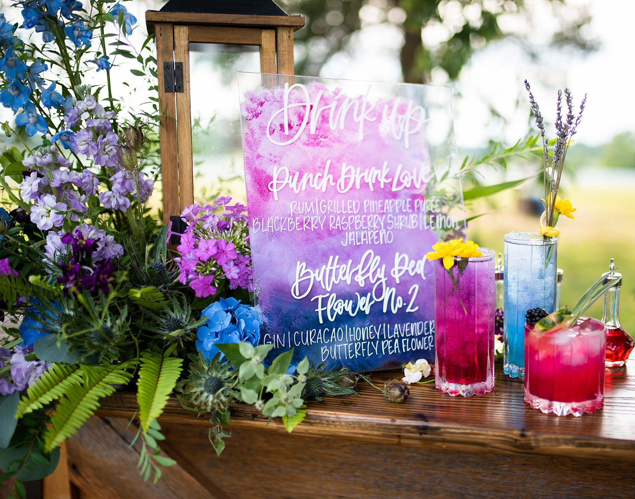 Pastel Wedding Colors | Purple and Blue Wedding Ideas Signature Drink