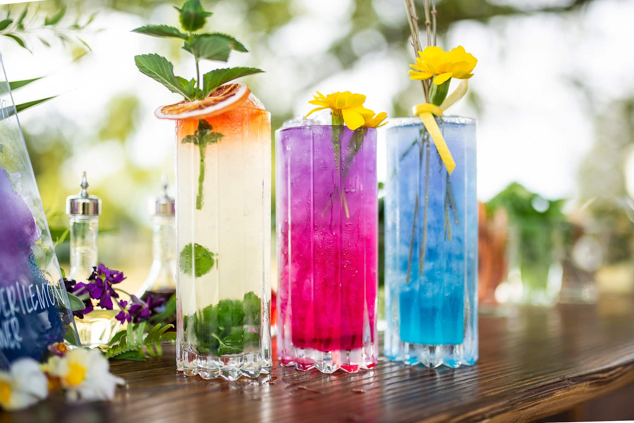 Pastel Wedding Colors | Purple and Blue Wedding Ideas Drinks