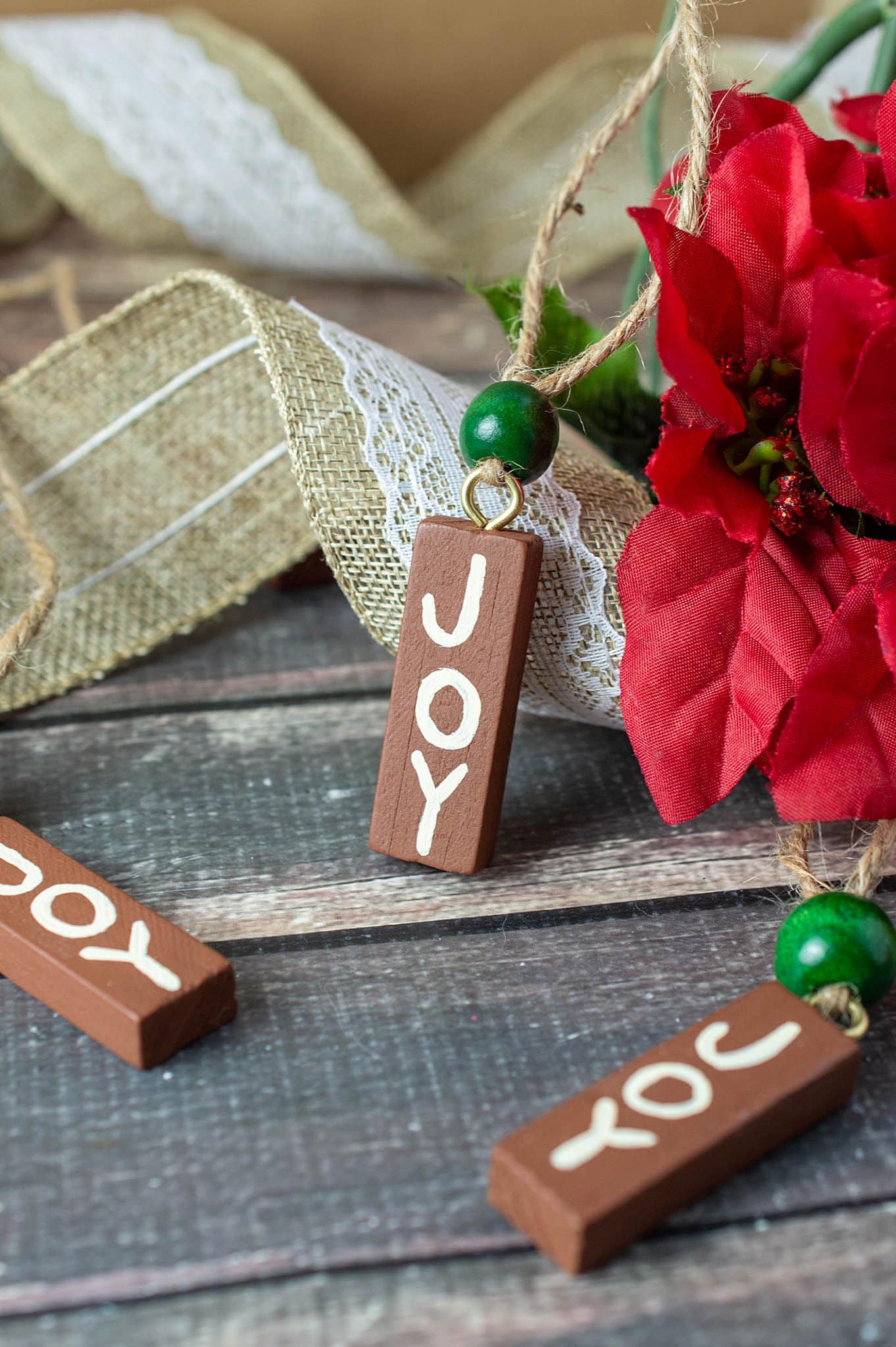 Joy Christmas Ornament Wedding Favors Gifts