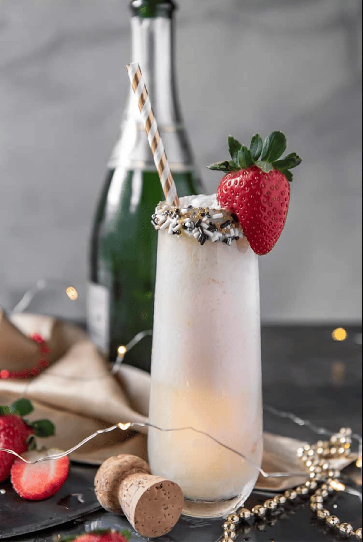 Champagne Ice Cream Floats for New Years Eve
