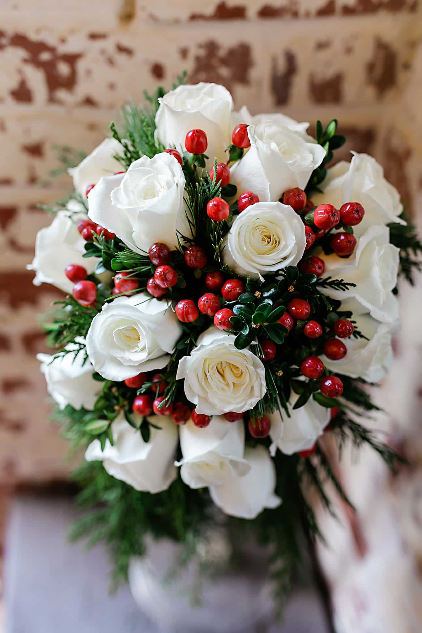 Festive Christmas Wedding Ideas Bouquet