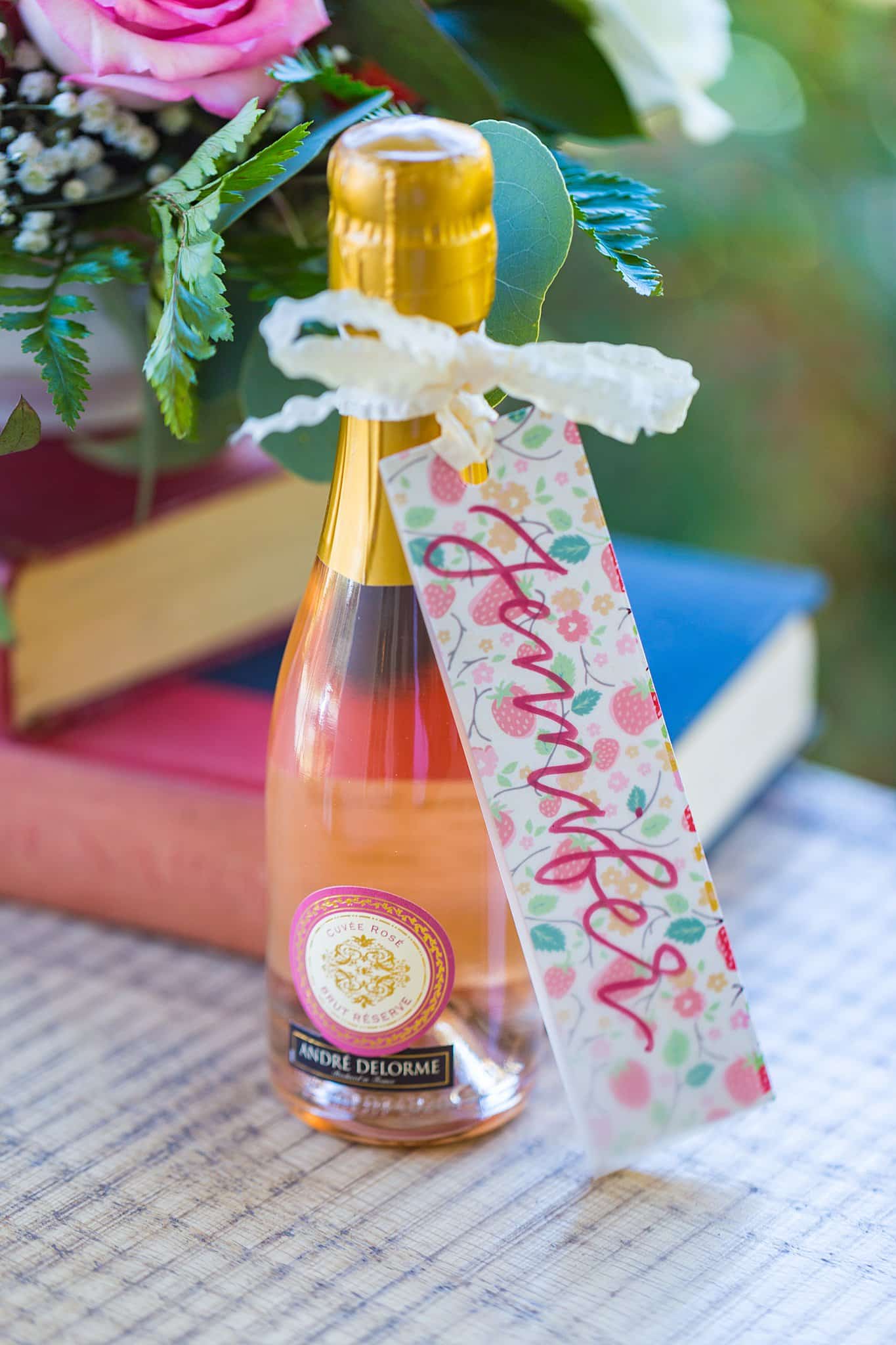 Yellow and Pink Bridesmaids Luncheon Favor