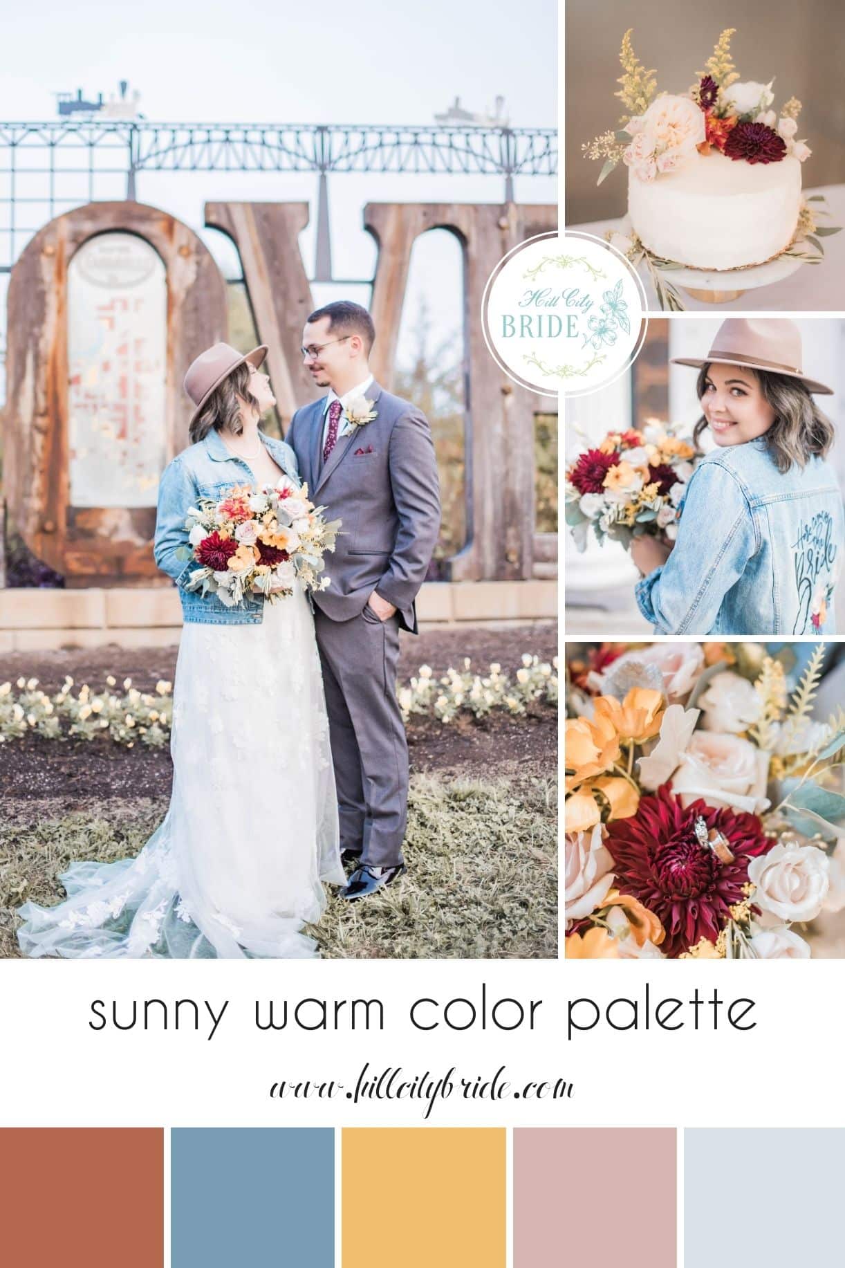 Sunny Warm Wedding Color Palette Farmville Virginia