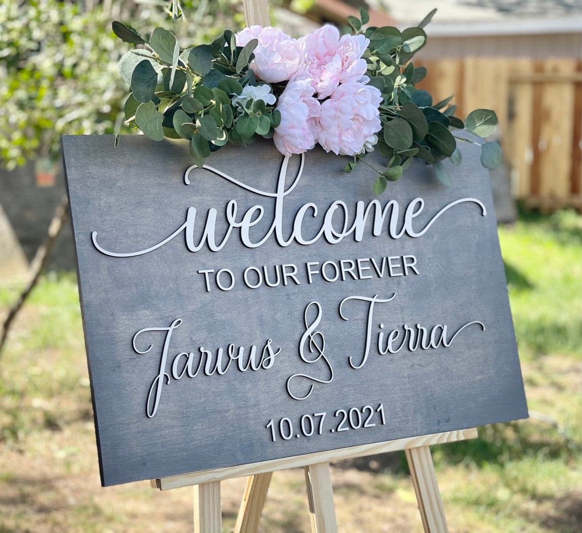 Etsy Wedding Welcome Signs
