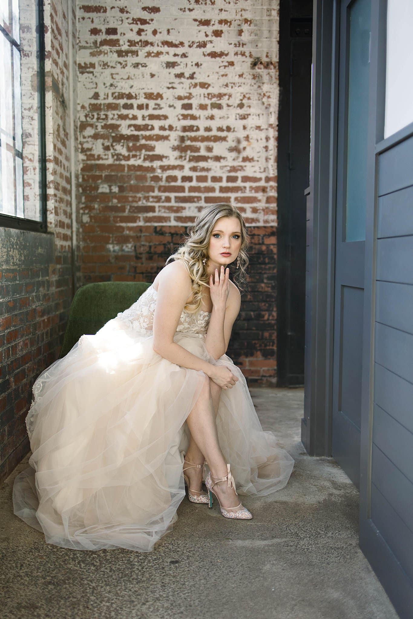 Bride Gown Pastel Charlottesville Virginia Wedding at The Wool Factory