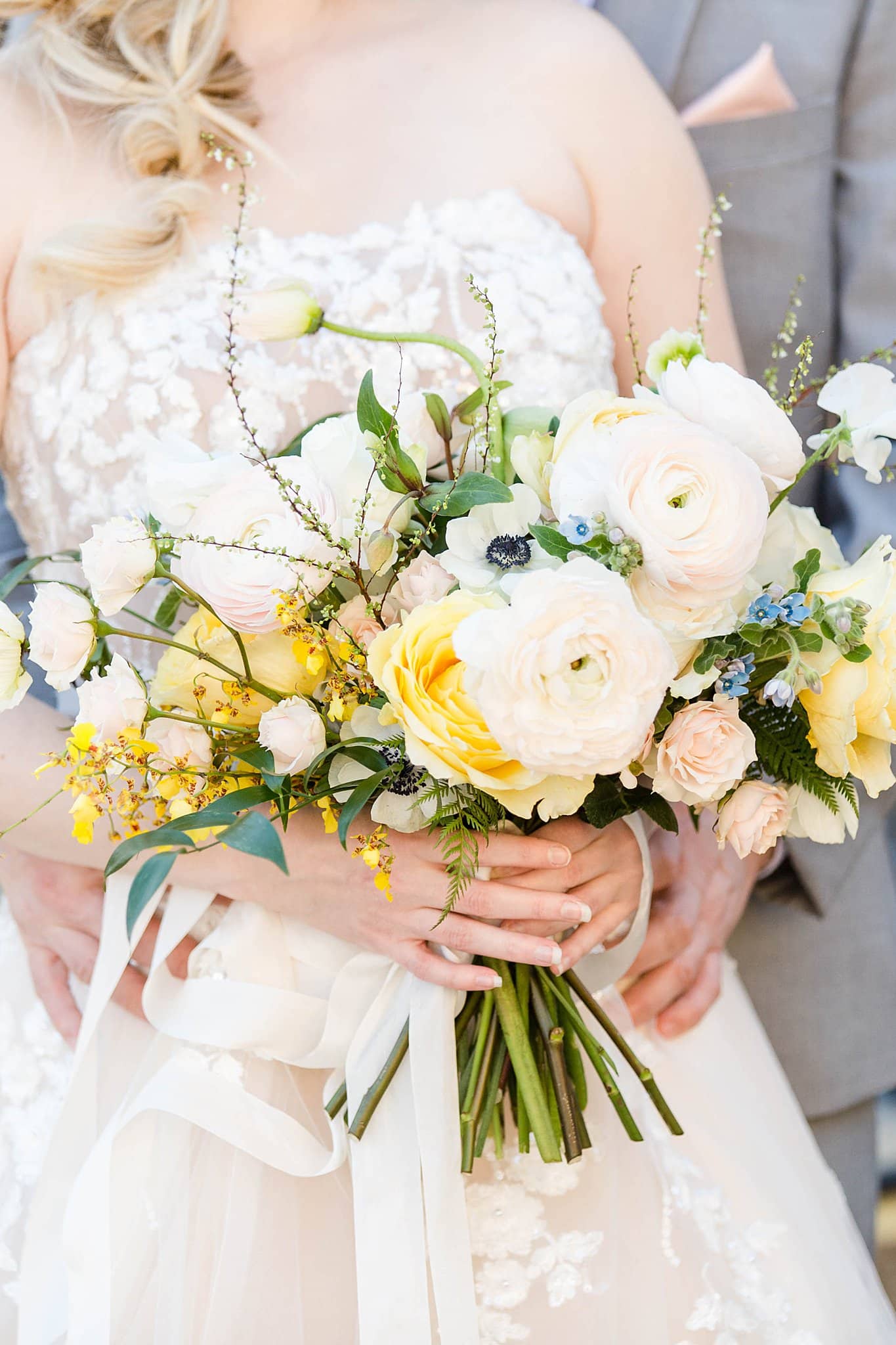 Bridal Bouquet Pastel Charlottesville Virginia Wedding at The Wool Factory