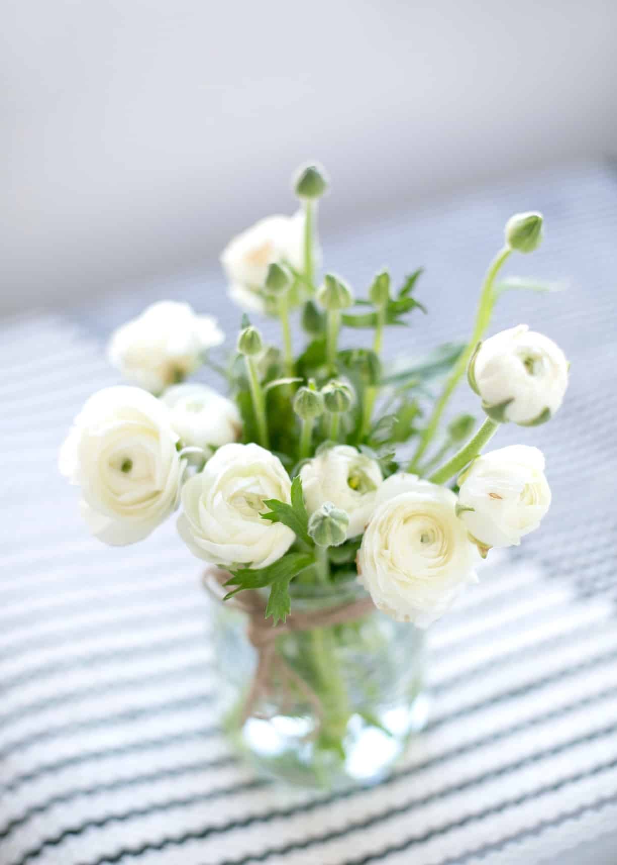 White Ranunculus Wedding Flowers