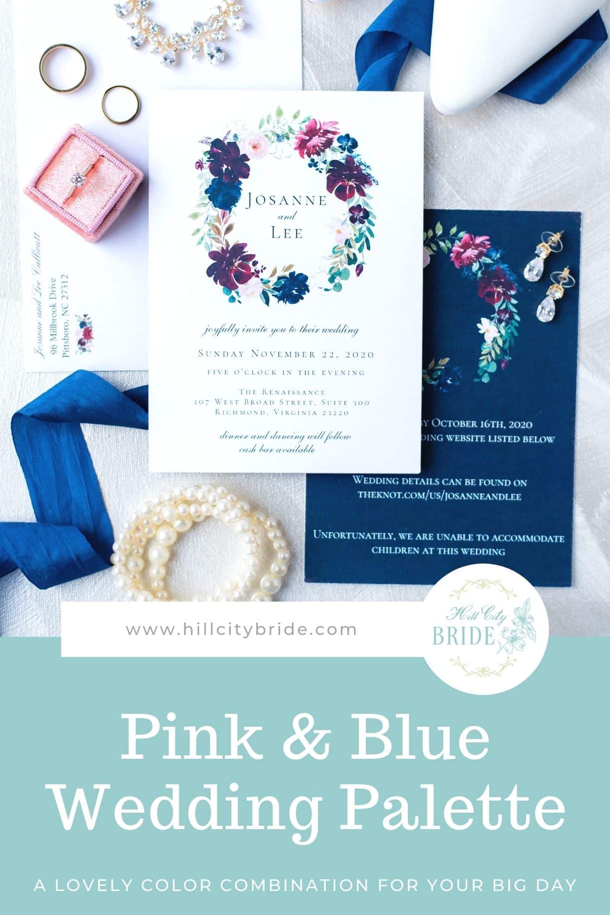 Pink and Blue Wedding Ideas in Richmond Virginia