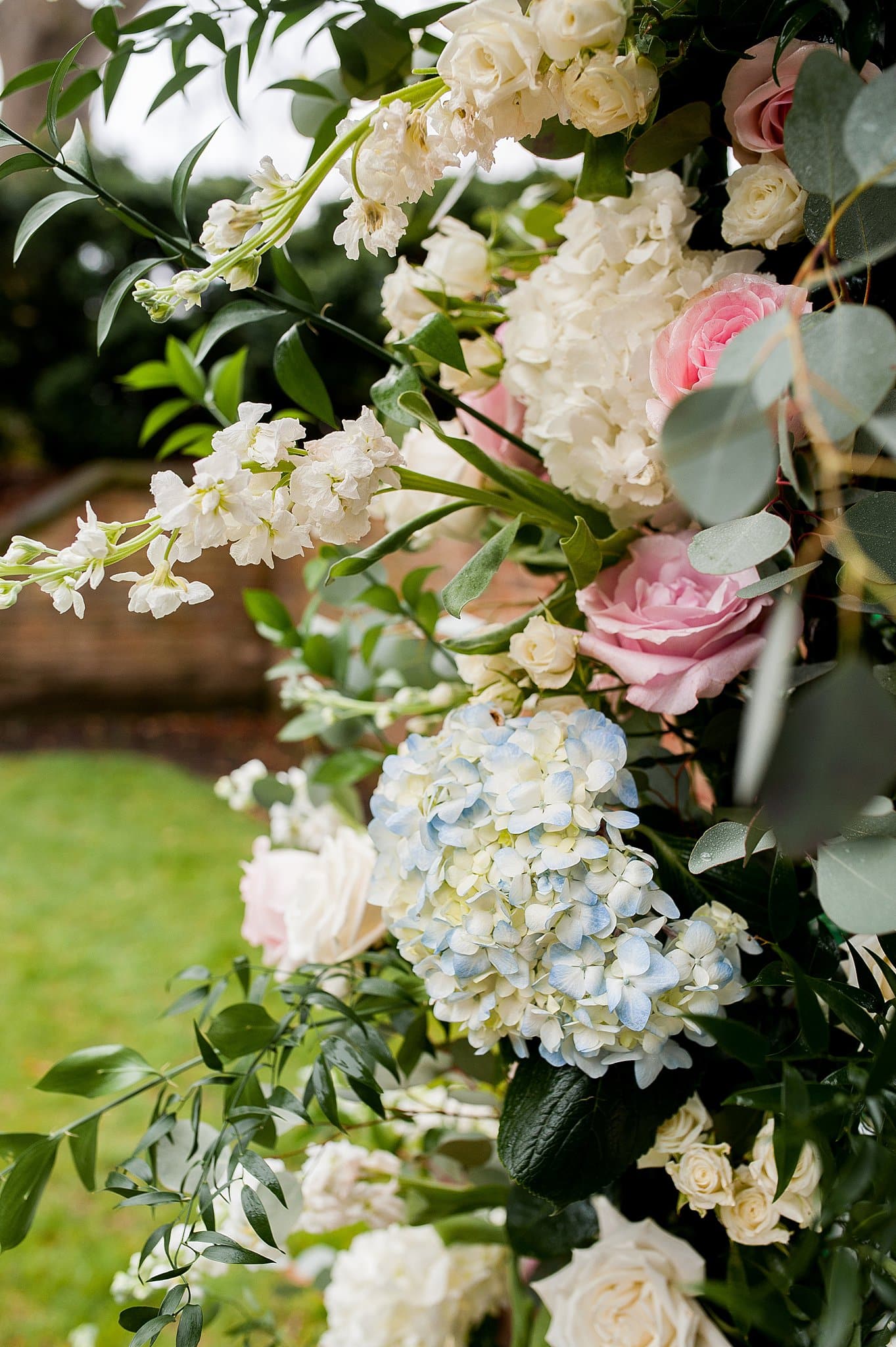 Bridgerton Wedding Flowers Pink Blue