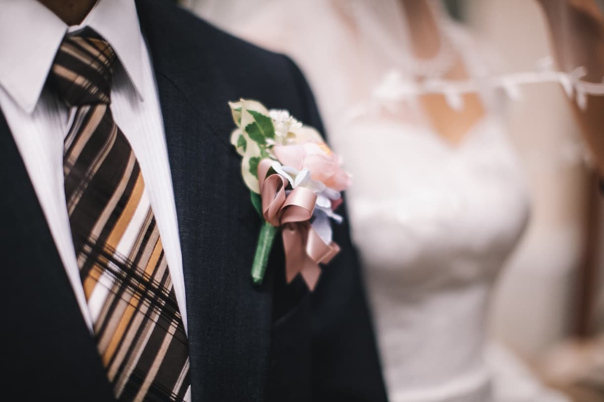 Groom Wearing Father's Tie