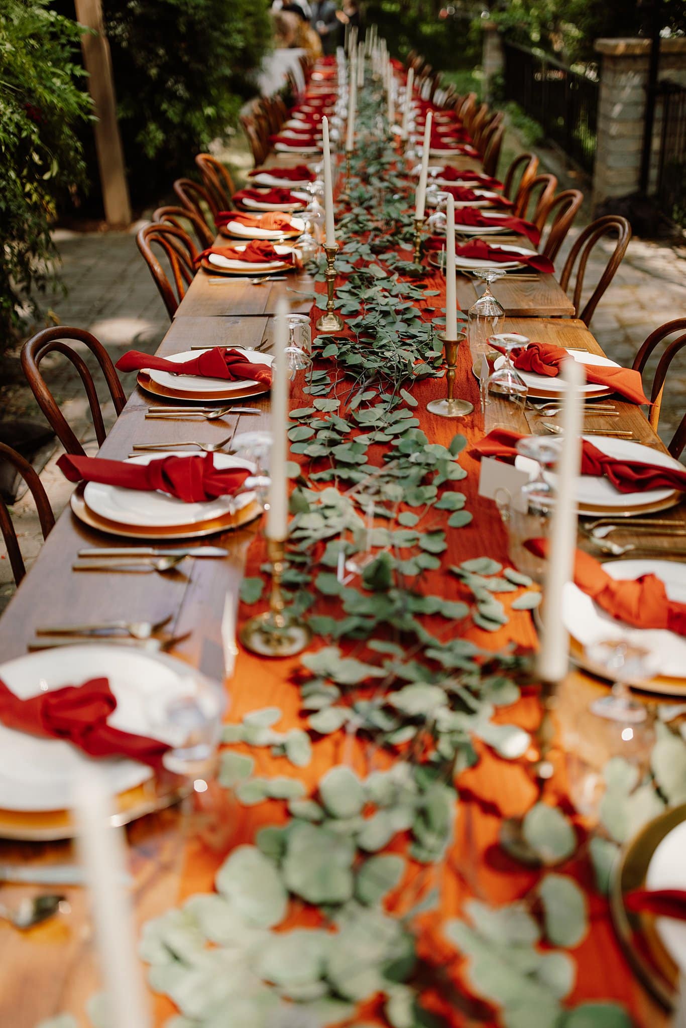 Virginia Backyard Wedding with a Fall Color Palette Table Decor