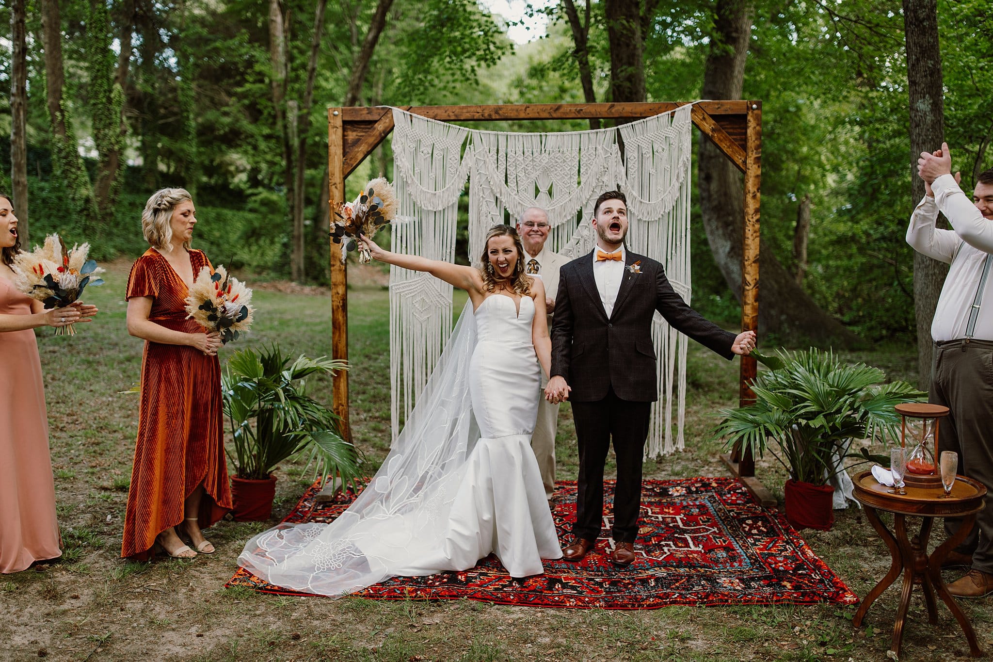 Virginia Backyard Wedding with a Fall Color Palette Just Married