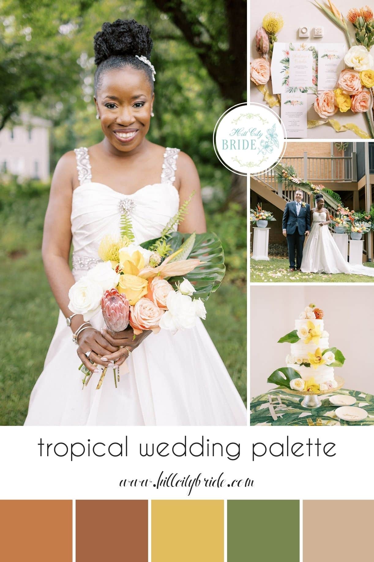 Tropical Color Scheme for Wedding Palette