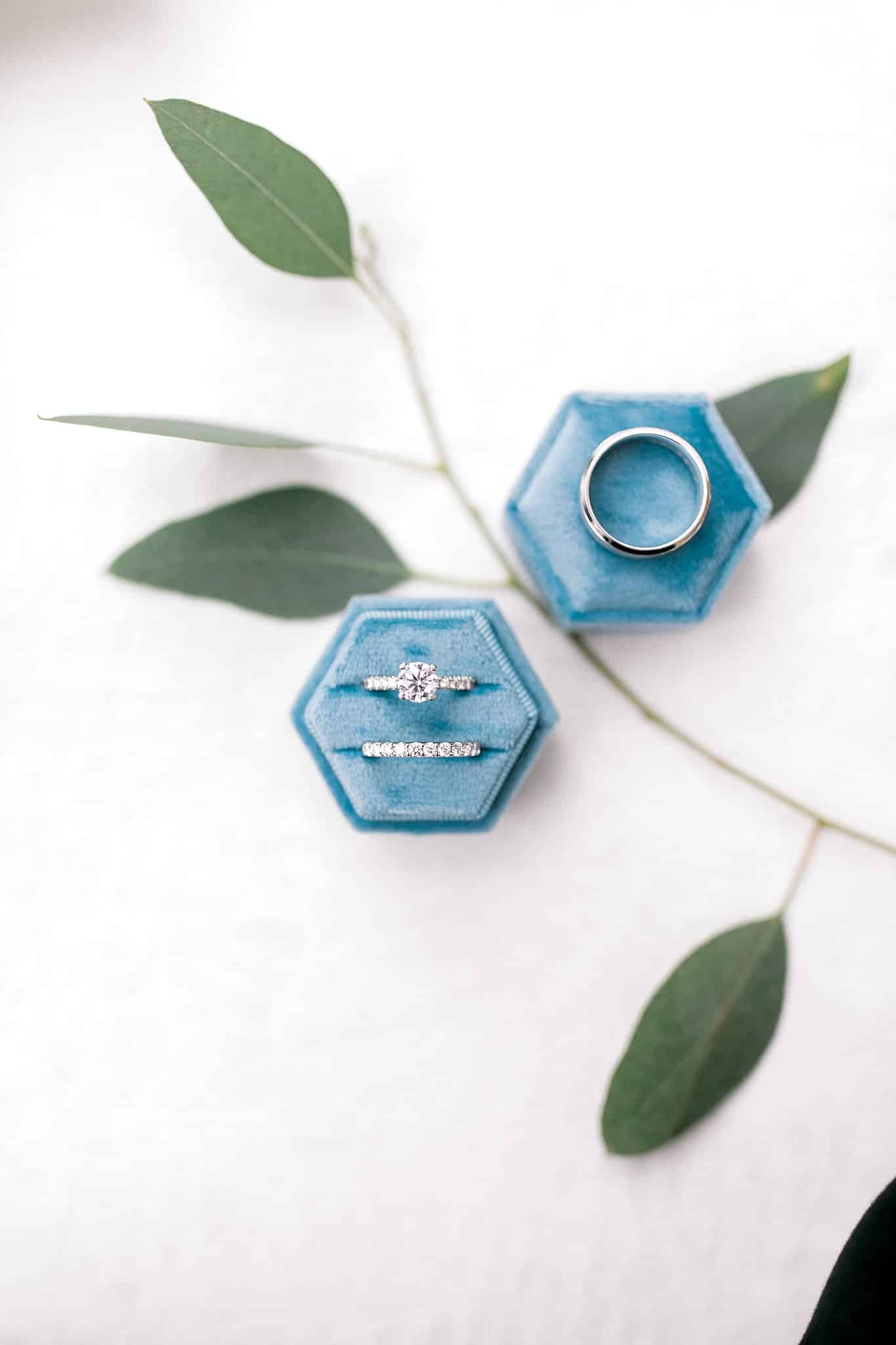 Dusty Blue Wedding Ring Box