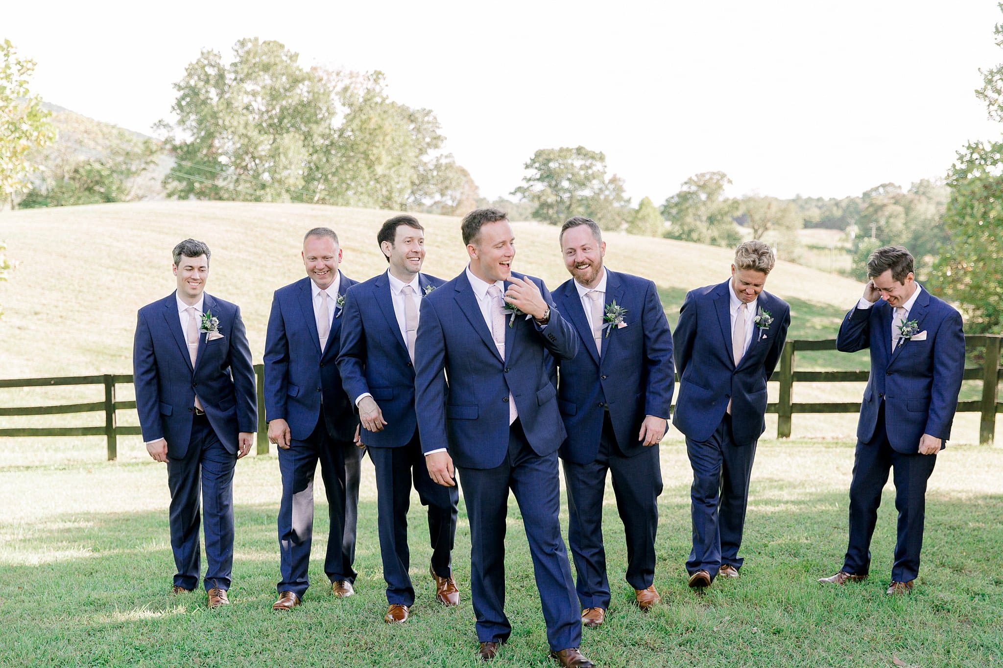 Dusty Blue Wedding in Virginia Groomsmen