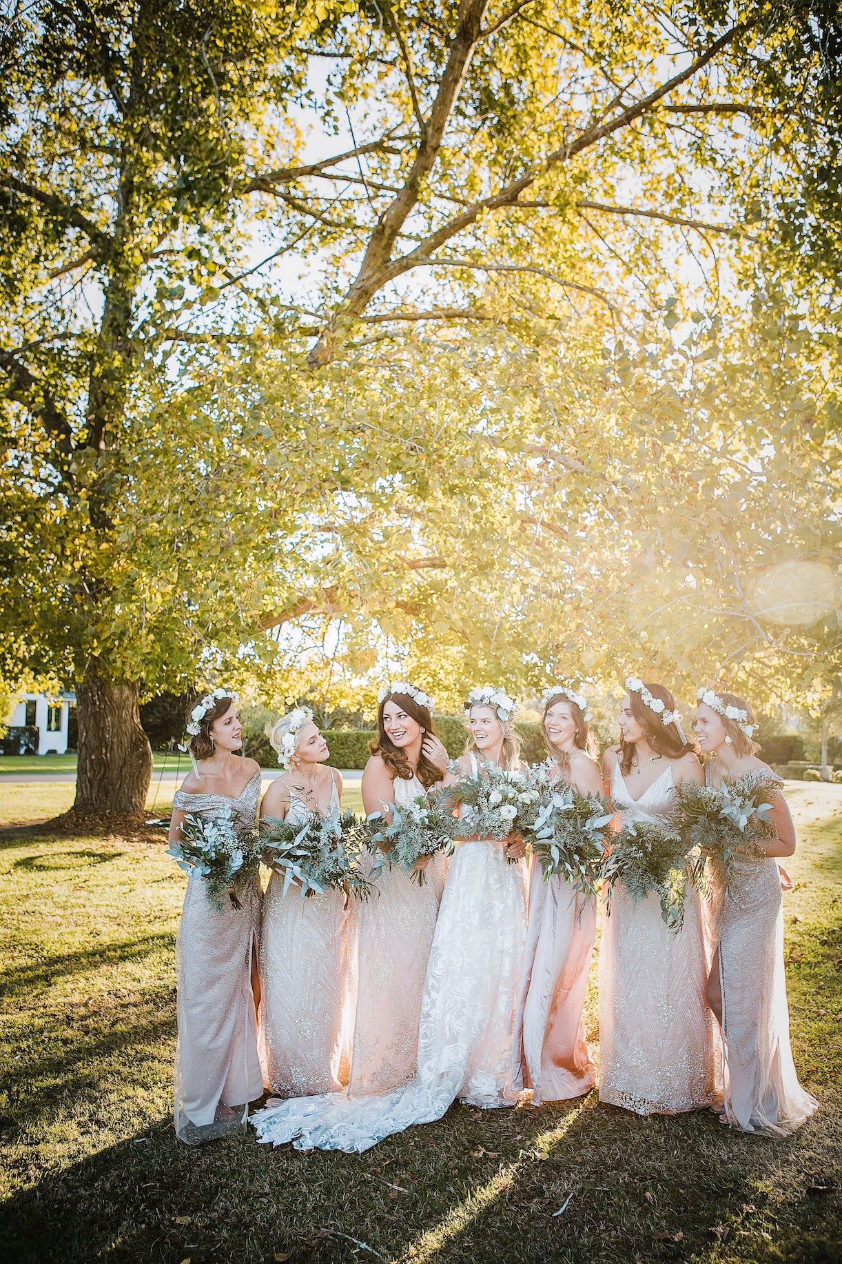 Mismatched Bridesmaids Dresses Break from Wedding Tradition
