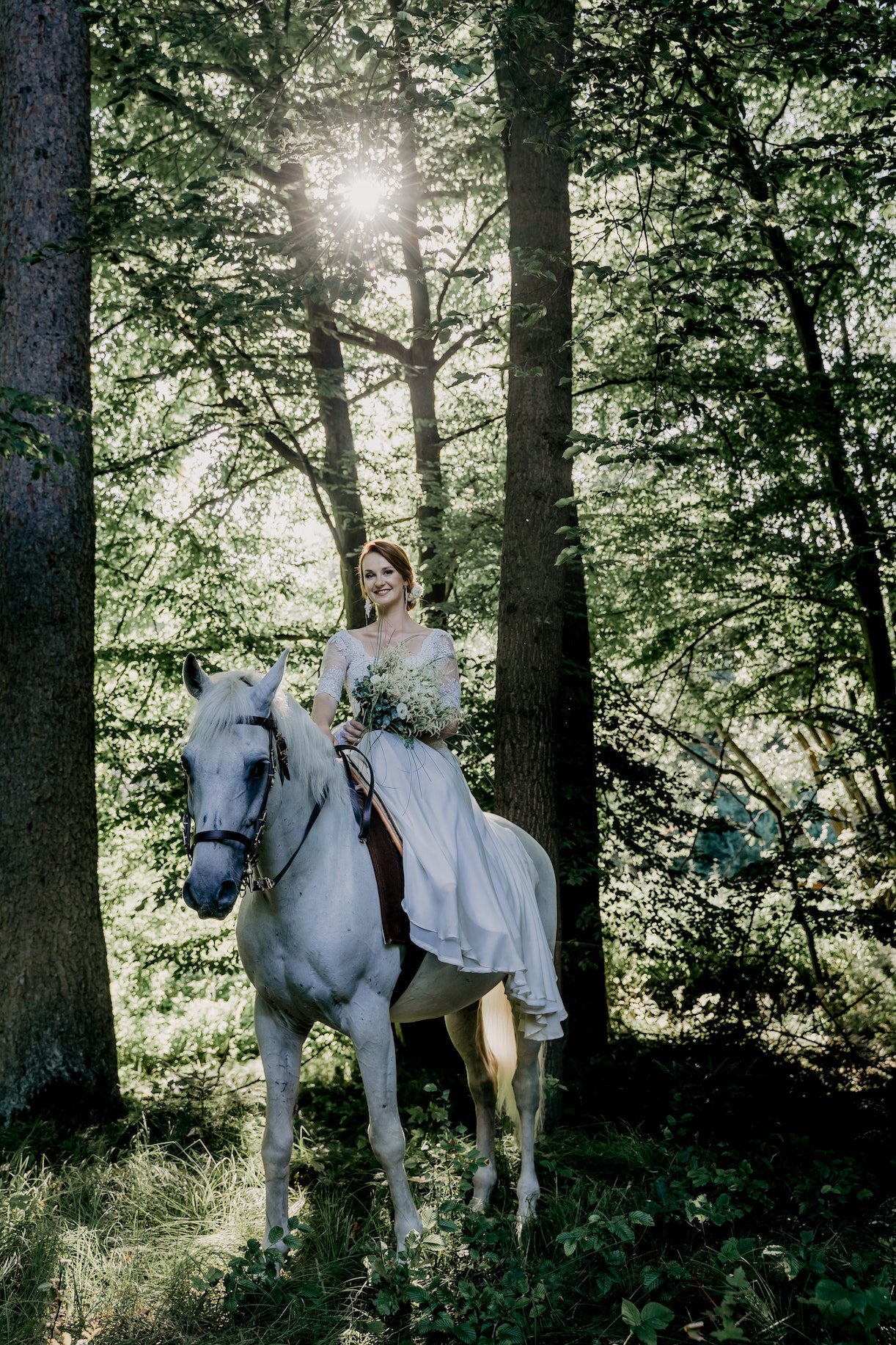 Bride on Horse Wedding