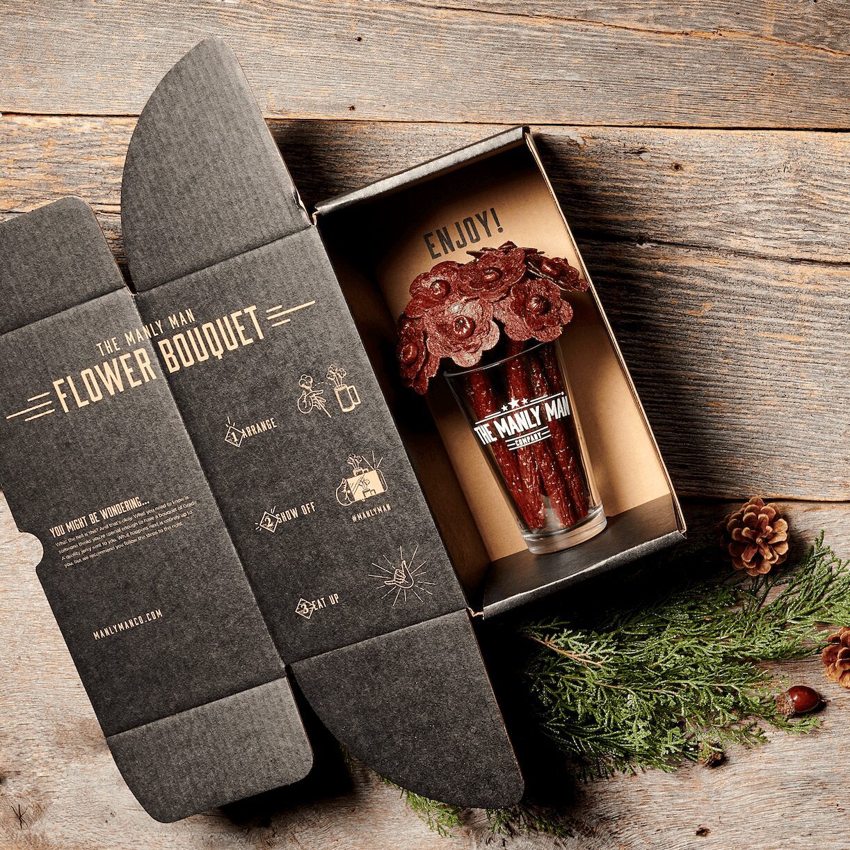 Manly Man Beef Jerky Flower Bouquet Gift Ideas for Him
